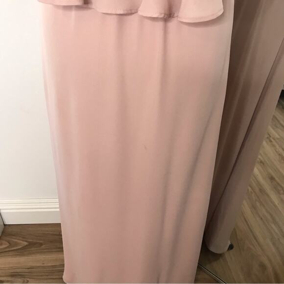Show Me Your MuMu Caitlin Ruffle Maxi Dress Pink Size Small Prom Bridesmaid - Picture 8 of 11